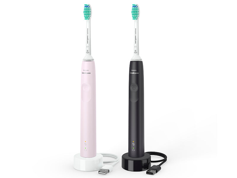 Philips Sonicare Series 3100 Электрическая звуковая зубная щетка Black and Pink, 2 шт. HX3675/15