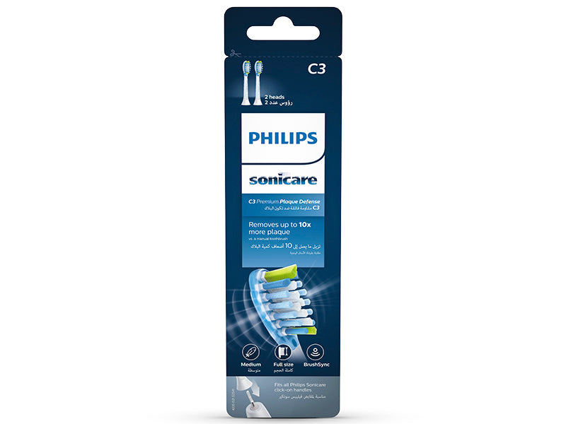 Philips Sonicare Premium Plaque Control C3 Spares Электрическая зубная щетка, 2 шт. HX9042/17