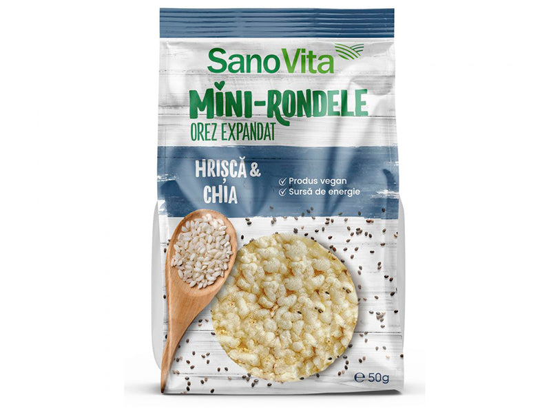 Sano Vita Mini rondele din hrisca & chia cu sare sharing 50g