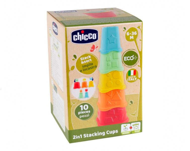 CHICCO Jucarie 2 in 1 cupe colorate  6-36M  93731 (2022) new