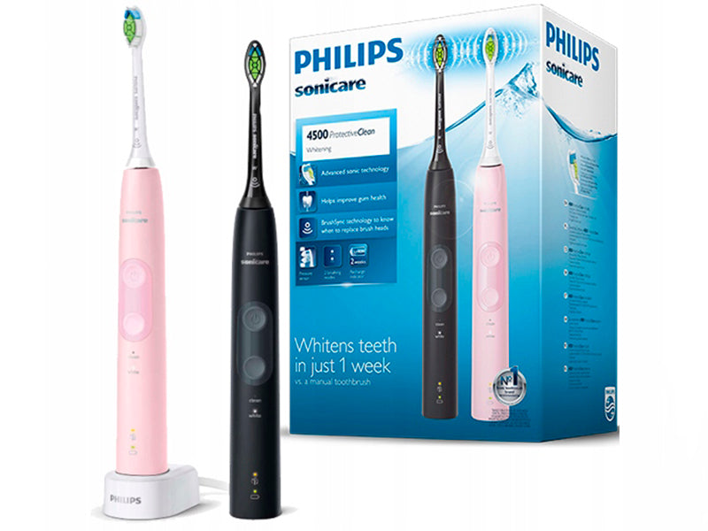 Philips Sonicare ProtectiveClean 4500 Periuta de dinti sonica electrica Black and Pink 2buc HX6830/35