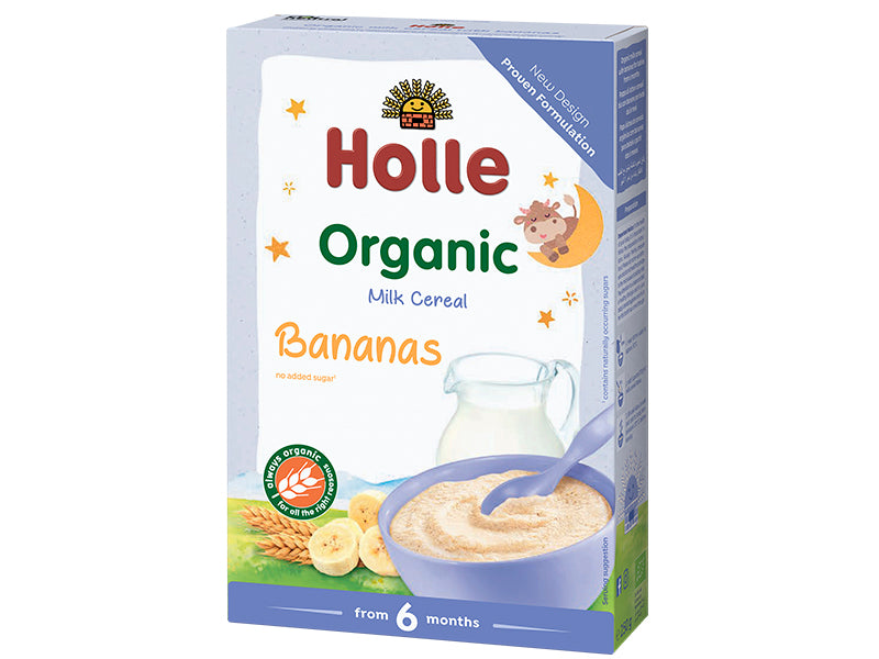 Holle Organic terci cu lapte de griu si banane (6 luni+) 250g