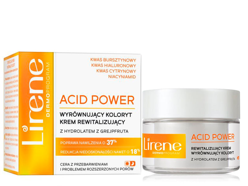 Lirene Acid Power Crema revitalizanta cu hidrolat din grapefruit 50ml E07634