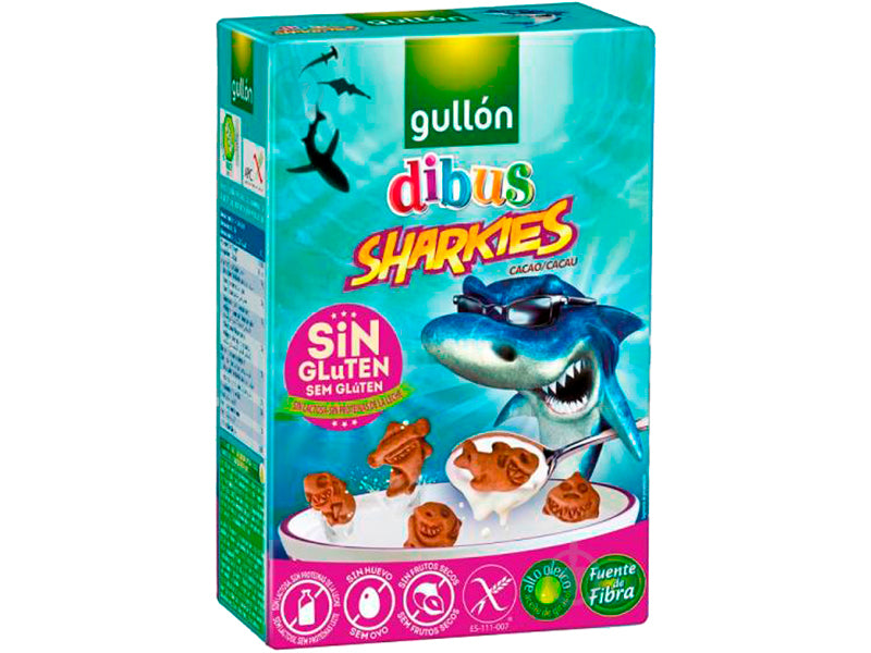 Gullon biscuiti Dibus Sharkies fara gluten / lactoza 250g (12)