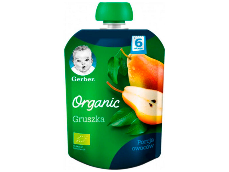 Gerber Pireu Organic Pere 80g pauch