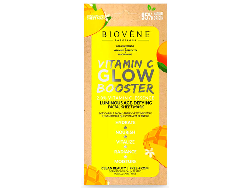 Biovene Vitamin C Organic Anti-Age Тканевая маска для лица с манго 20 мл