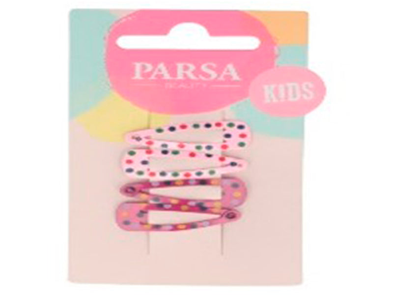 Детские заколки Parsa Kids в разноцветный горошек