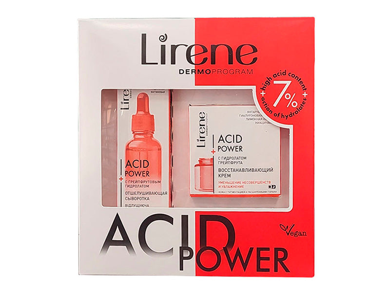Lirene SET ACIDS Crema cu acid succinic 50ml + Ser exfoliant cu acizi 30ml  7283
