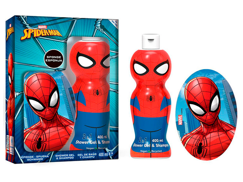 Набор геля для душа и шампуня Air-Val Spider Man 2in1 1D 400мл + губка P009738