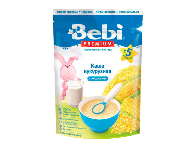 Каша Bebi Premium Кукурузная на молоке 200г 5+