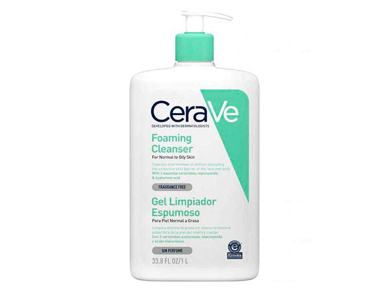 CeraVe Пенящийся очищающий гель для нормальной и жирной кожи 1л
