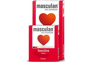 Masculan Prezervative 1 sensitive-natural (5278136369292)