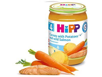 Hipp 6105 Pireu morcov cartofi cu somon (5278282416268)