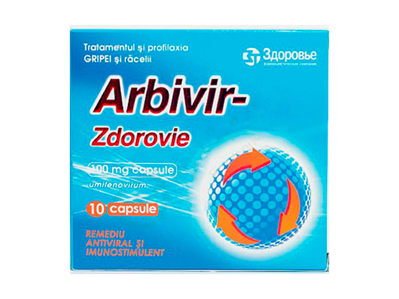Arbivir-Zdorovie 100mg caps.(Arbidol)