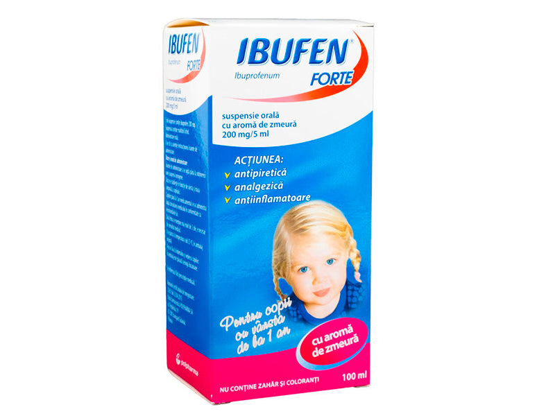Ibufen Forte 200mg/5ml susp.orala Zmeura 100ml