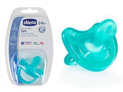 Chicco Suzeta totala din silicon Albastra 0-6M 1Buc