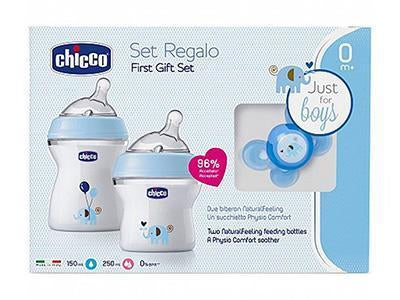 Chicco Set Boy 1biberon step up 0m+,1biberon step up 2m+, suzeta 0-6m+ (5278843895948)