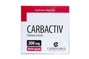 Carbune activat 200mg caps.(Carbactiv) (5066357080204)