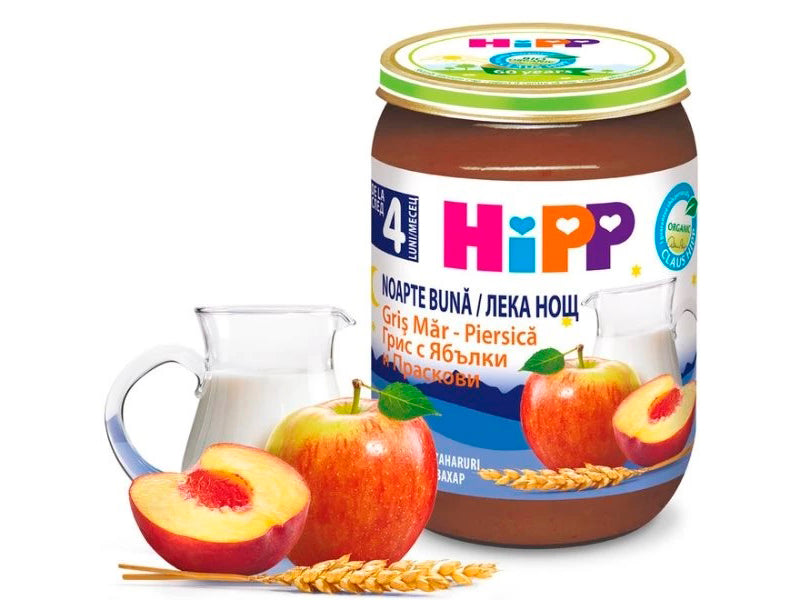 Hipp 5509 Piraeus Good Night Gris яблоко-персик (4 месяца) 190 г