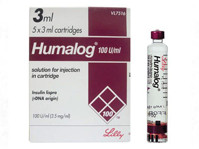 Humalog 100ui/ml cartus susp.inj. 3ml (Quick Pen)