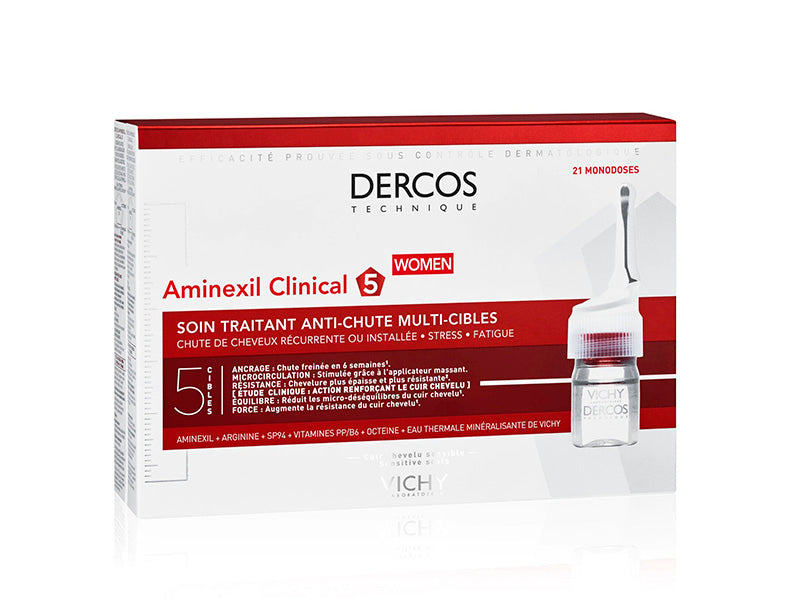 Vichy Dercos Aminexil Clinical 5 для женщин 21 ампула по 6 мл
