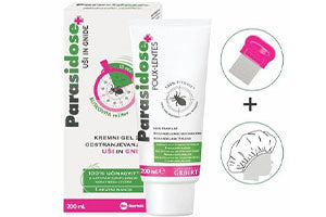 Parasidose Express sampon 0.2% 100ml+pieptene+casca