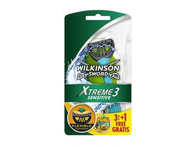 Wilkinson Sword Xtreme3 Sensitive, Pachet (3+1 Gratis) aparate de ras de unica folosinta cu 3 lame