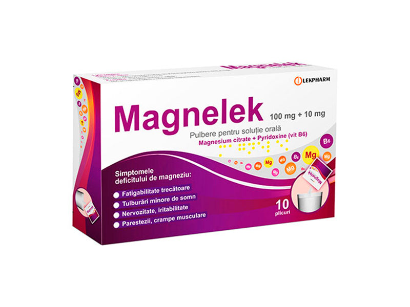 Magnelek 100mg/10mg pulb./sol.orala 3g (5280081608844)