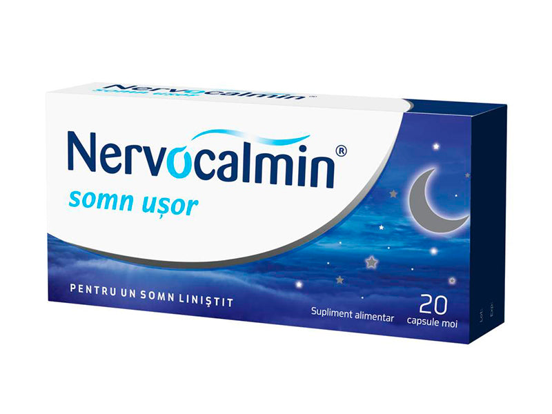 Nervocalmin Somn usor 80mg+3mg Valeriana, melatonina caps.