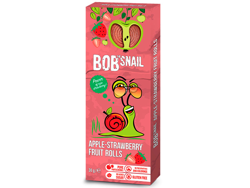 Bomboane mere-capsune Bob Snail 30gr