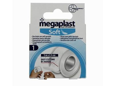 Emplastru Megaplast Sensitiv Rola fibra netesuta alb 5mx2.5cm (5280147636364)