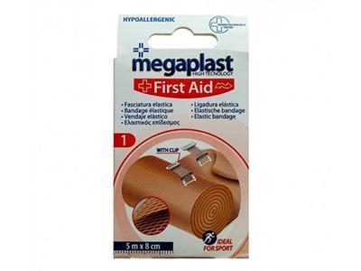 Emplastru Megaplast First aid elastic 5mx8cm cu 2 clipse (5280147767436)