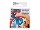 Banda kinesiologica Megaplast 5mx5cm albastra
