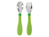 Chicco set lingurita+furculita din inox 18M+ Boy