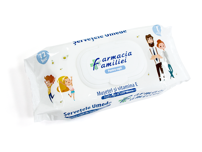 Farmacia Familie Servetele umede Musetel, Vitamina E