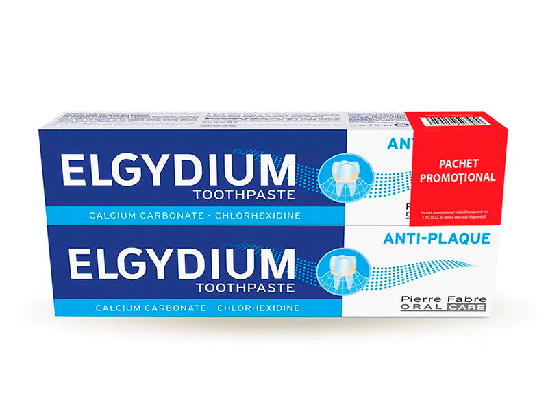 Зубная паста против зубного налета PFOC Elgydium 75мл 1+1 (-70% от второго продукта)