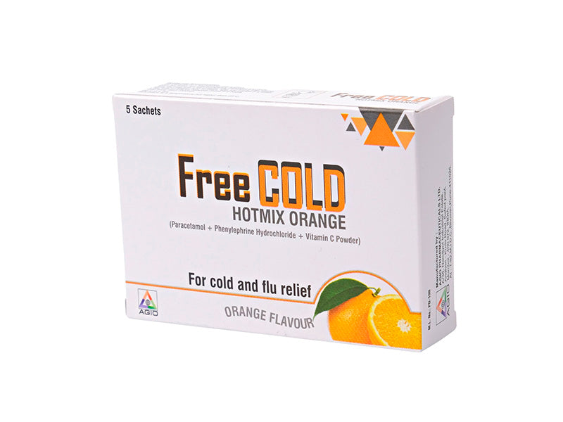 Freecold Hotmix Orange pulb./sol.orala 750mg/10mg/60mg 5g