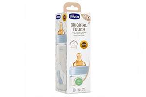 Chicco Biberon Original Touch sticla new- tetina din latex Boy 240ml 277202 (5280418496652)