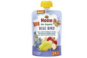 Holle Bio Organic piure Blue Bird de mere, pere, afine si ovaz (6 luni+) 100g