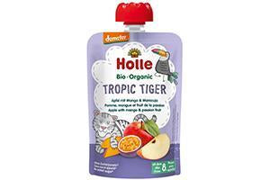 Holle Bio Organic piure Tropic Tiger de mere, mango si fructul pasiunii (8 luni+) 100g