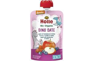 Holle Bio Organic piure Dino Date de mere, afine si curmale (6 luni+) 100g