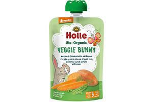 Holle Bio Organic piure Veggie Bunny de morcovi, cartofi, mazare (6 luni+) 100g
