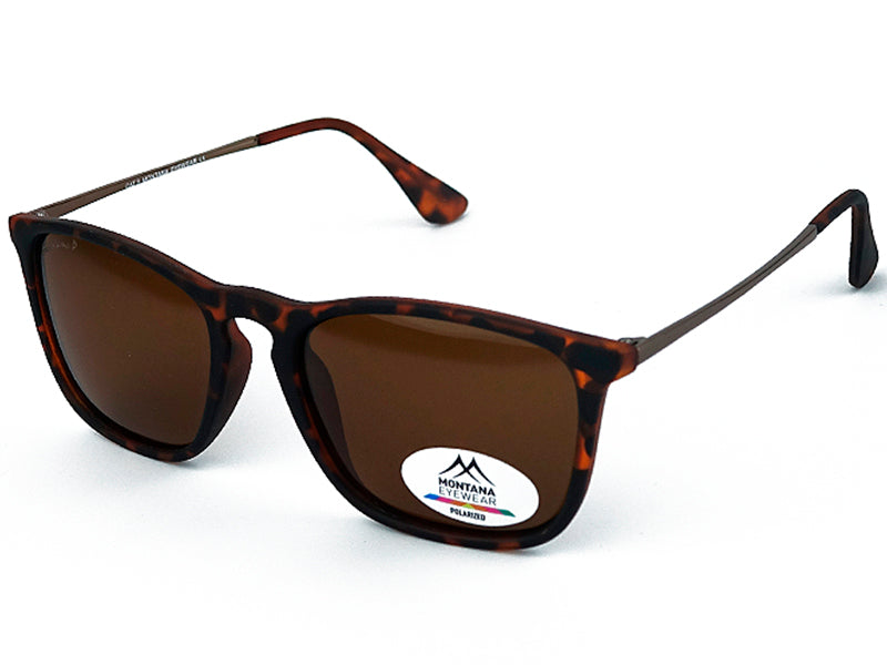 Солнцезащитные очки Montana MP34C 54-18-145, ацетат, круглые, унисекс, Черепаха + сумка