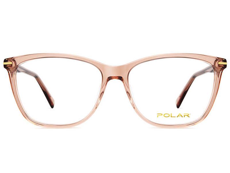 Rama Optica cu husa Polar Eyewear model Gold 09 col. 08 din acetat, shiny crystal rose, pentru femei, fluture