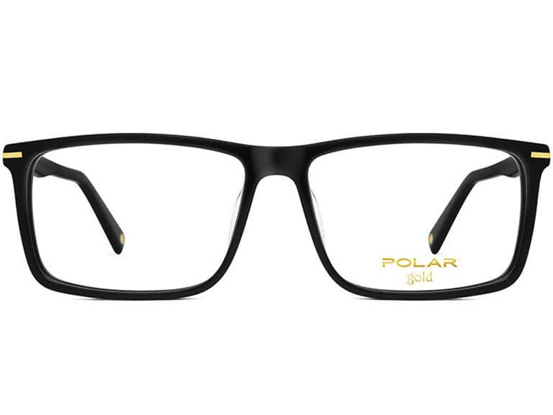 Rama Optica cu husa Polar Eyewear model Gold 10 col. 76 din acetat, unisex, dreptunghiular