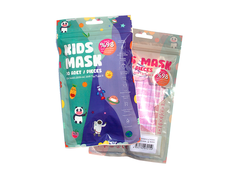 3-х слойная защитная маска для детей (сиреневая)