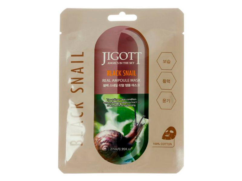 Jigott black snail real ampoule mask 27ml