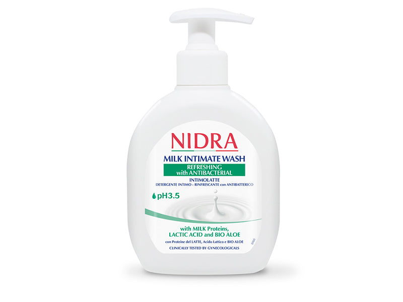 Антибактериальное охлаждающее жидкое мыло для интимной гигиены Nidra Fresh с дозатором 300мл