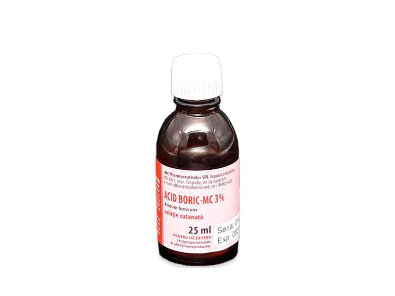 Acid boric 3% sol.alc.uz ext. 25ml (MC)