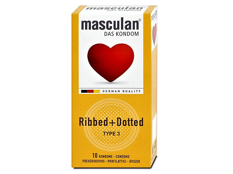 Masculan Prezervative 3 Ribbed+Dotted N3